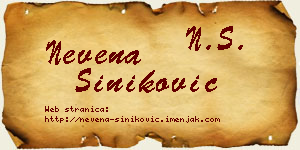 Nevena Šiniković vizit kartica